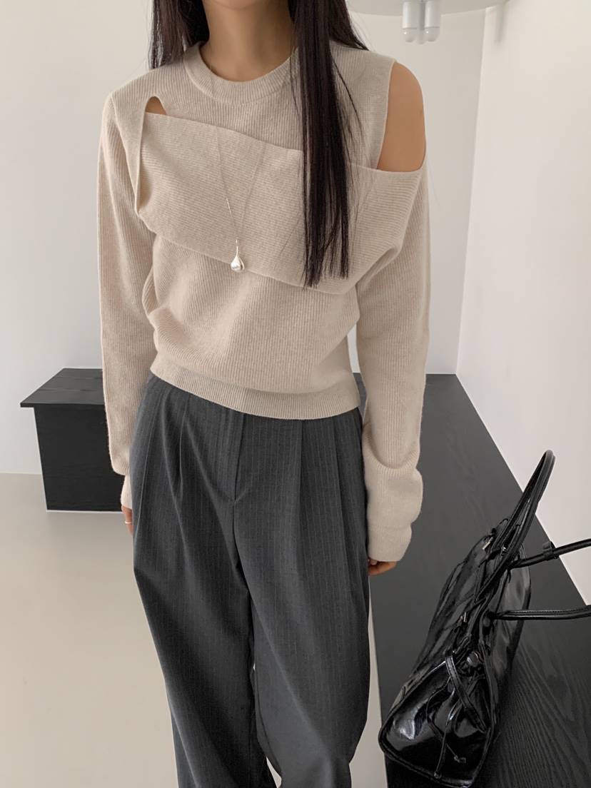GOYOU韓國直郵東大門代購女裝新款時尚職業休閑人氣熱賣針織衫de goyou針織衫