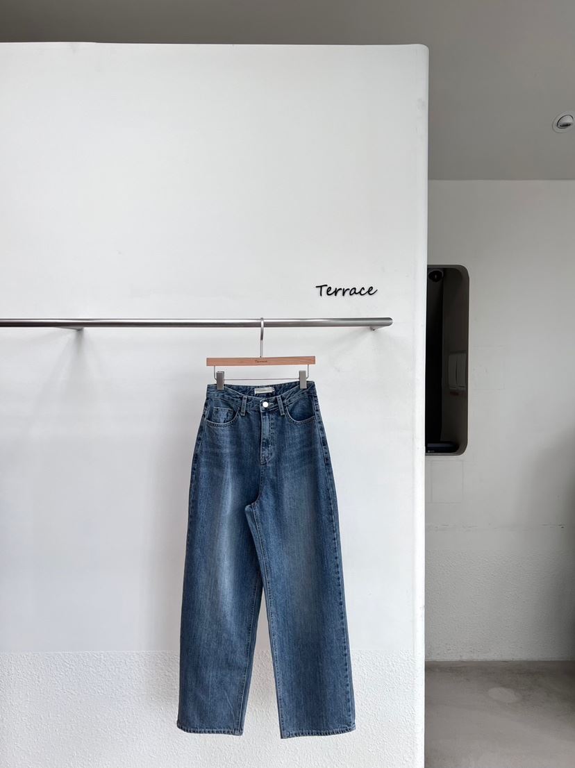 TERRACE韓國代購女裝新品職業人氣休閑時尚推薦真品25春夏牛仔褲TERRACE牛仔褲