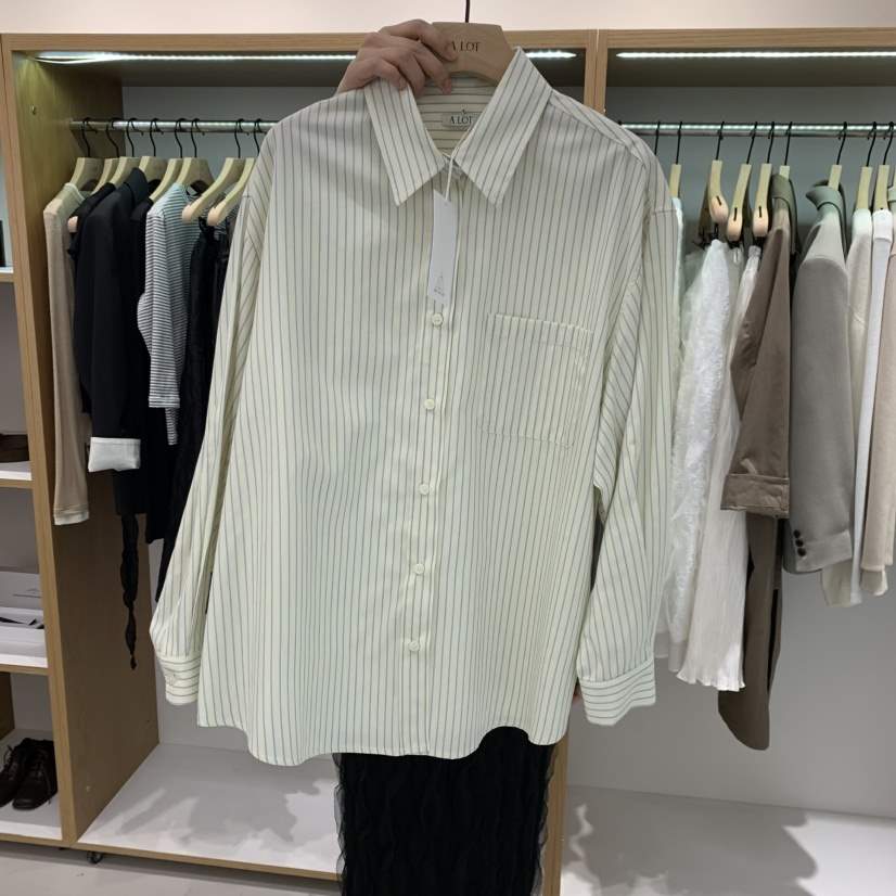 ALOT東大門代購女士新款25春夏休閑真品時尚人氣襯衫蕾絲衫A LOT襯衫/蕾絲衫