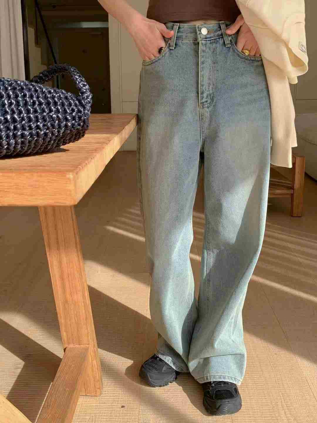 AREING東大門實拍女士新款職業人氣推薦時尚休閑真品牛仔褲AREING牛仔褲