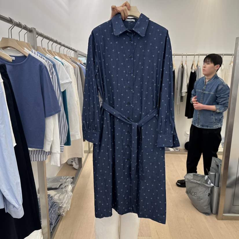 LTMS韓國直郵女裝新品職業25春夏時尚人氣熱賣連衣裙含腰帶LTMS連衣裙