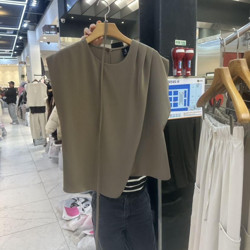 SANS韓國直郵東大門代購女裝新品熱賣推薦休閑吊帶背心含腰繩SANS吊帶/背心