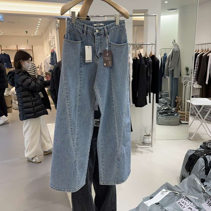 RENDER韓國直郵東大門代購女裝新品人氣推薦熱賣休閑牛仔褲RENDER牛仔褲