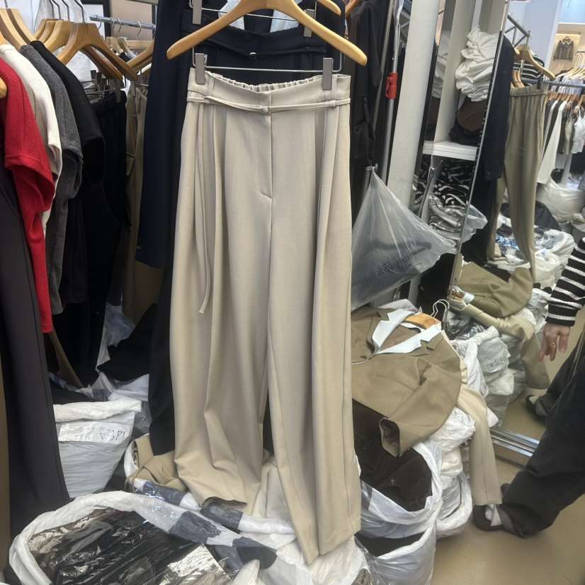 SANS韓國直郵女裝新款推薦時尚休閑職業人氣25春夏休閑褲含腰帶SANS休閑褲