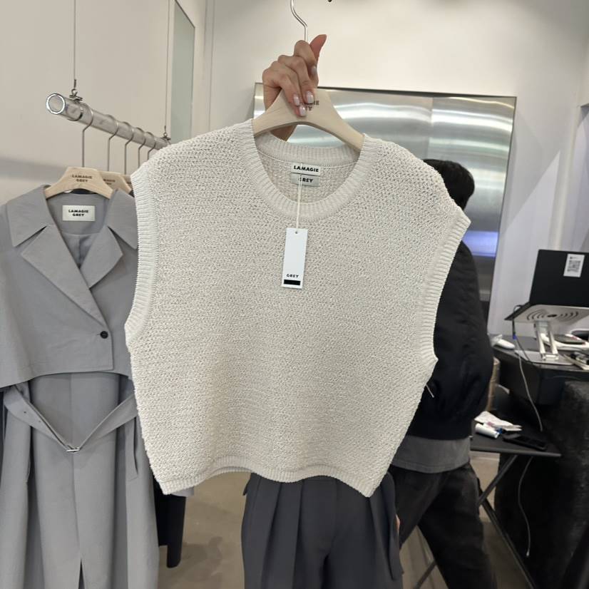 LAMAGIEPIE韓國直郵東大門代購女裝新品休閑真品職業吊帶背心LAMAGIE GREY吊帶/背心