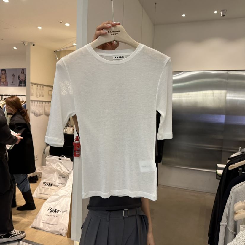 LAMAGIEPIE韓國直郵女裝新品時尚休閑熱賣25春夏職業人氣T恤LAMAGIE GREYT恤