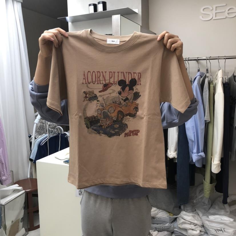 LEESEED-A韓國直郵女裝新品休閑熱賣推薦時尚職業真品25春夏T恤SEeD/LEESEEDT恤