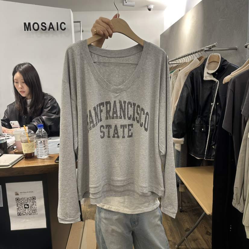 MOSAIC韓國直郵東大門代購女裝新品人氣熱賣25春夏休閑衛衣MOSAIC衛衣