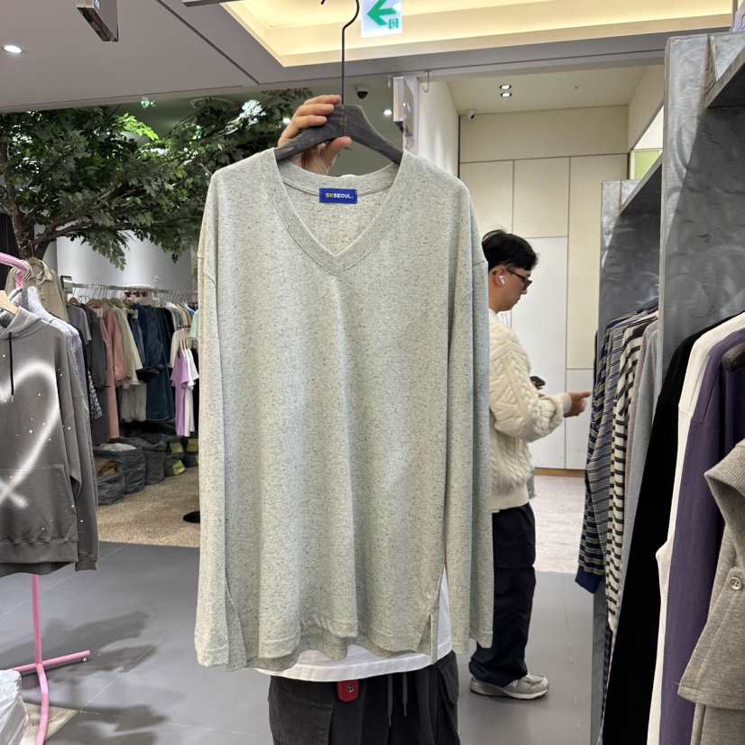 5K直郵韓國代購女裝新款人氣真品職業推薦時尚熱賣25春夏長袖T恤5K長袖T恤