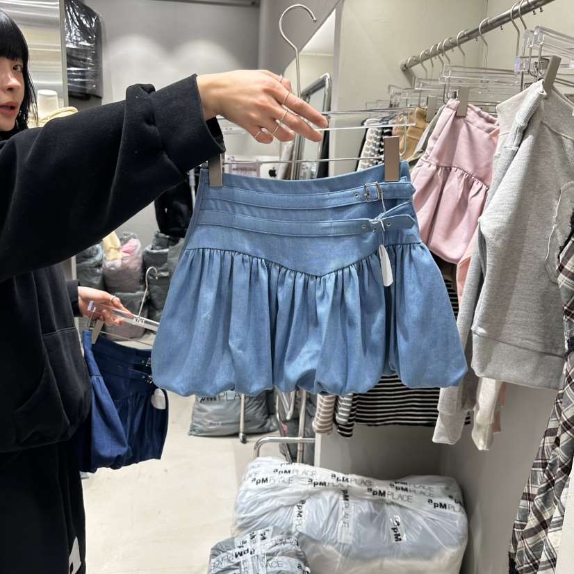 KIKI韓國直郵女裝新品職業人氣真品熱賣25春夏時尚休閑短裙KIKI短裙