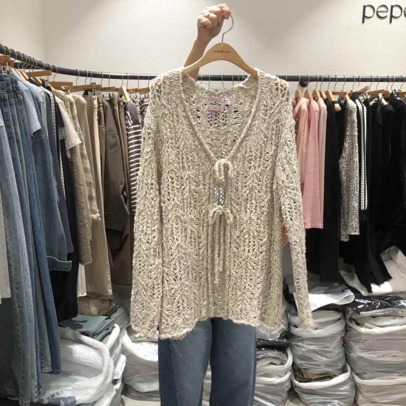 ALMOND PEPE直郵韓國代購女裝新品25春夏休閑針織衫羊毛開衫ALMOND PEPE針織衫
