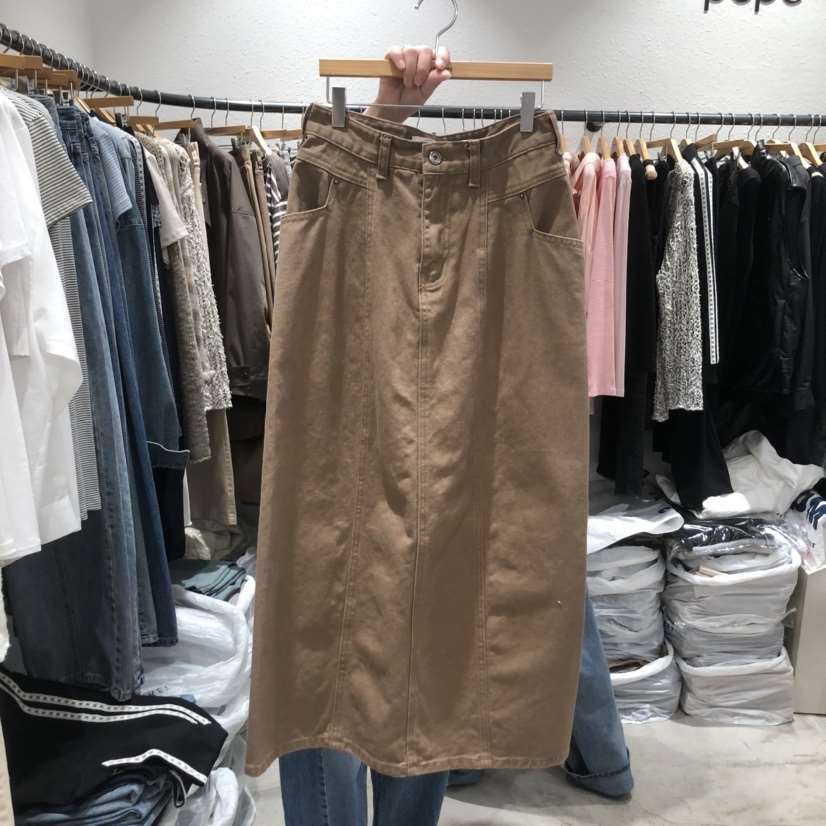 ALMOND PEPE韓國直郵東大門實拍女裝新品時尚職業人氣長裙ALMOND PEPE長裙