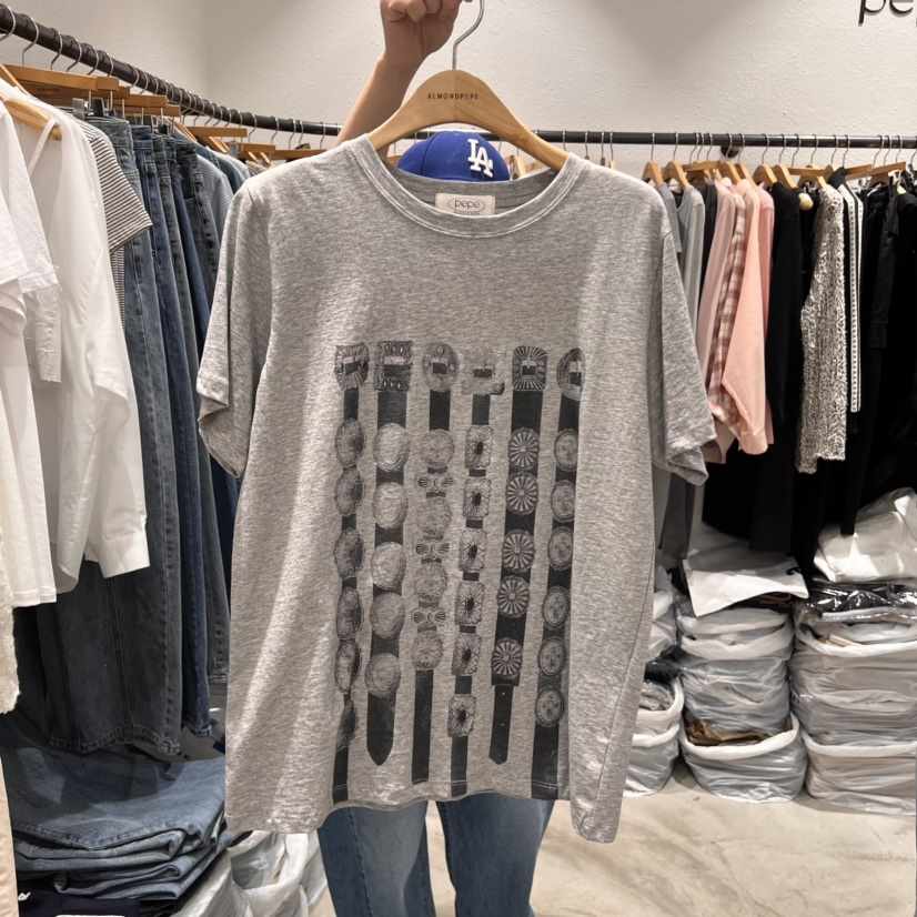 ALMOND PEPE直郵韓國代購女裝新品休閑推薦人氣職業25春夏T恤ALMOND PEPET恤