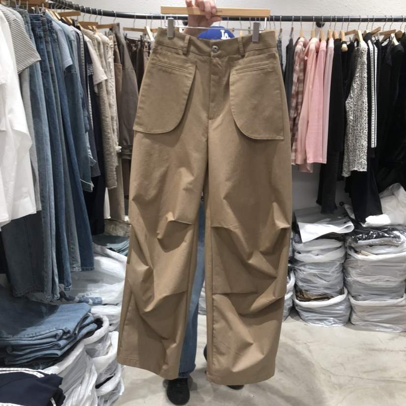 ALMOND PEPE韓國直郵女裝新品真品推薦時尚25春夏休閑褲口袋ALMOND PEPE休閑褲