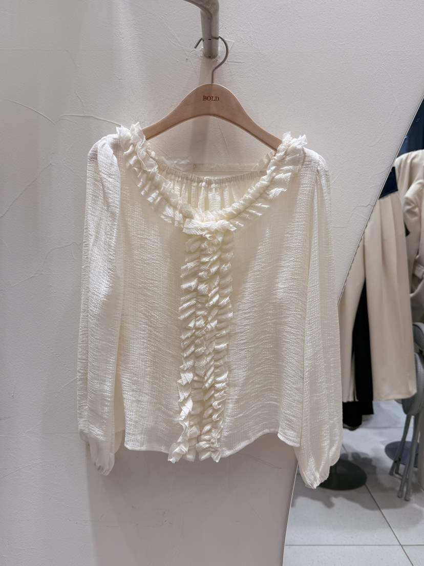BOLD韓國直郵東大門實拍女裝新品25春夏推薦休閑襯衫蕾絲衫BOLD襯衫/蕾絲衫