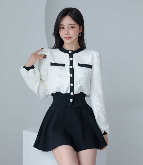 火Ⅱ-화투-T韓國直郵東大門代購女裝新品休閑熱賣長袖T恤火Ⅱ長袖T恤