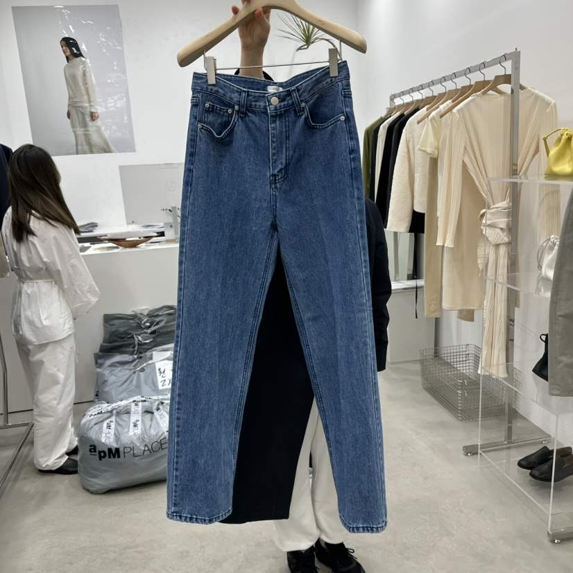 ARVE韓國直郵㊣東大門實拍女裝新品人氣25春夏休閑職業牛仔褲ARVE牛仔褲
