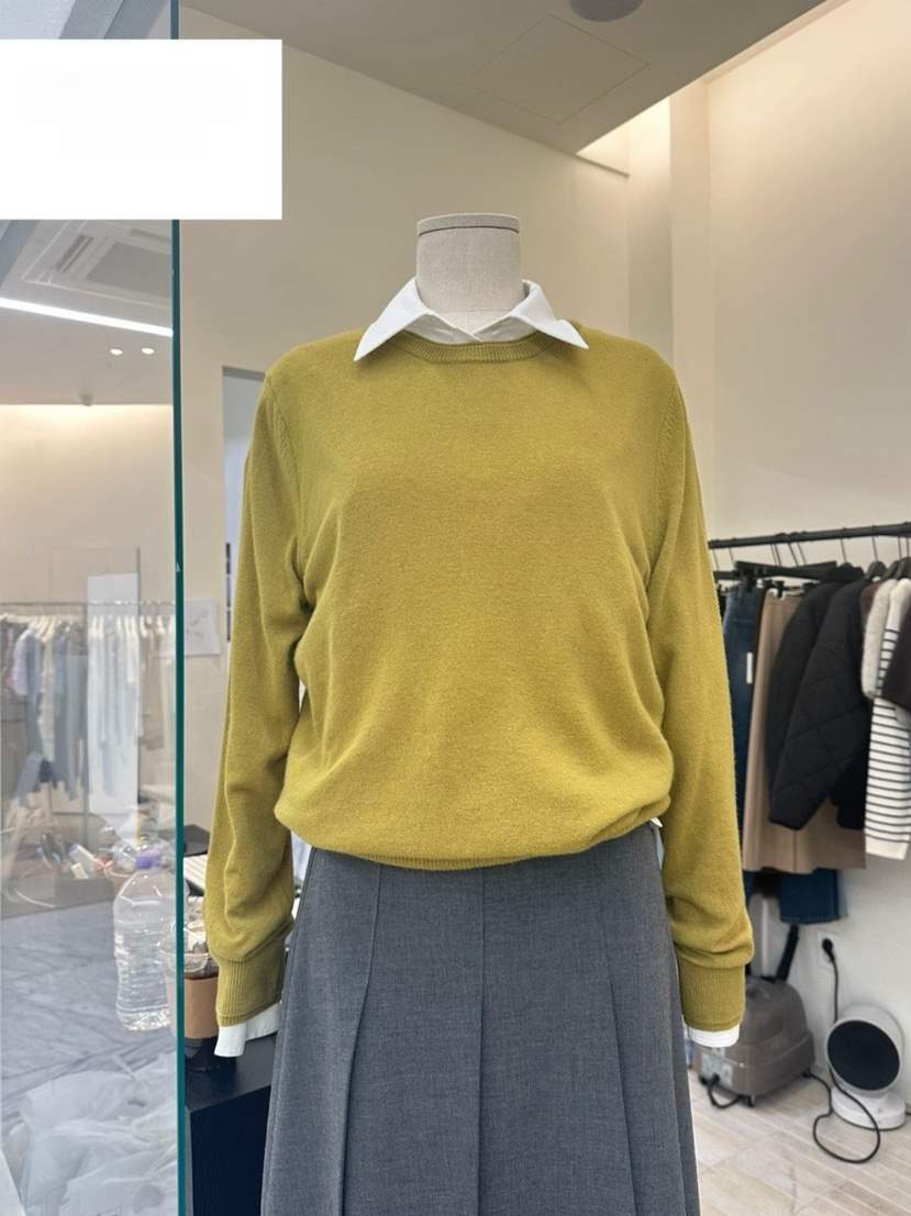 MOANI直郵韓國代購㊣女裝新款推薦時尚職業休閑針織衫雙面羅紋MOANI針織衫