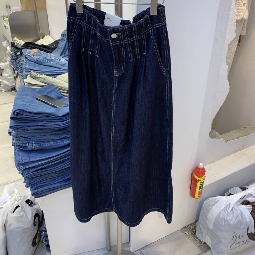 POCKET-Q直郵韓國代購㊣女裝新品職業人氣25春夏半身裙中短裙POCKET-Q半身裙/中短裙