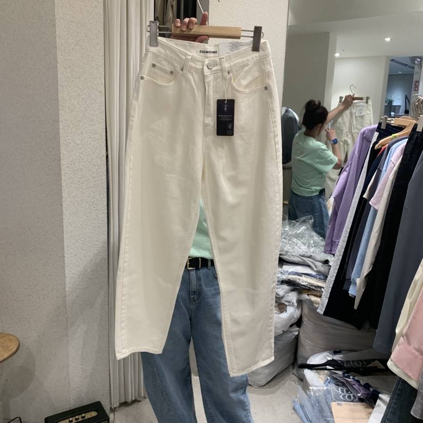 SSEMIENNE直郵韓國代購㊣女裝新品職業推薦熱賣休閑25春夏牛仔褲SSEMIENNE牛仔褲