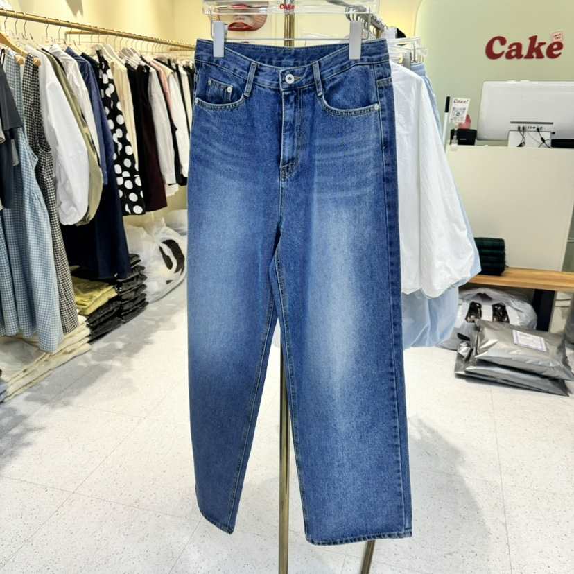 CAKE韓國直郵㊣東大門實拍女裝新品職業人氣熱賣時尚牛仔褲CAKE牛仔褲