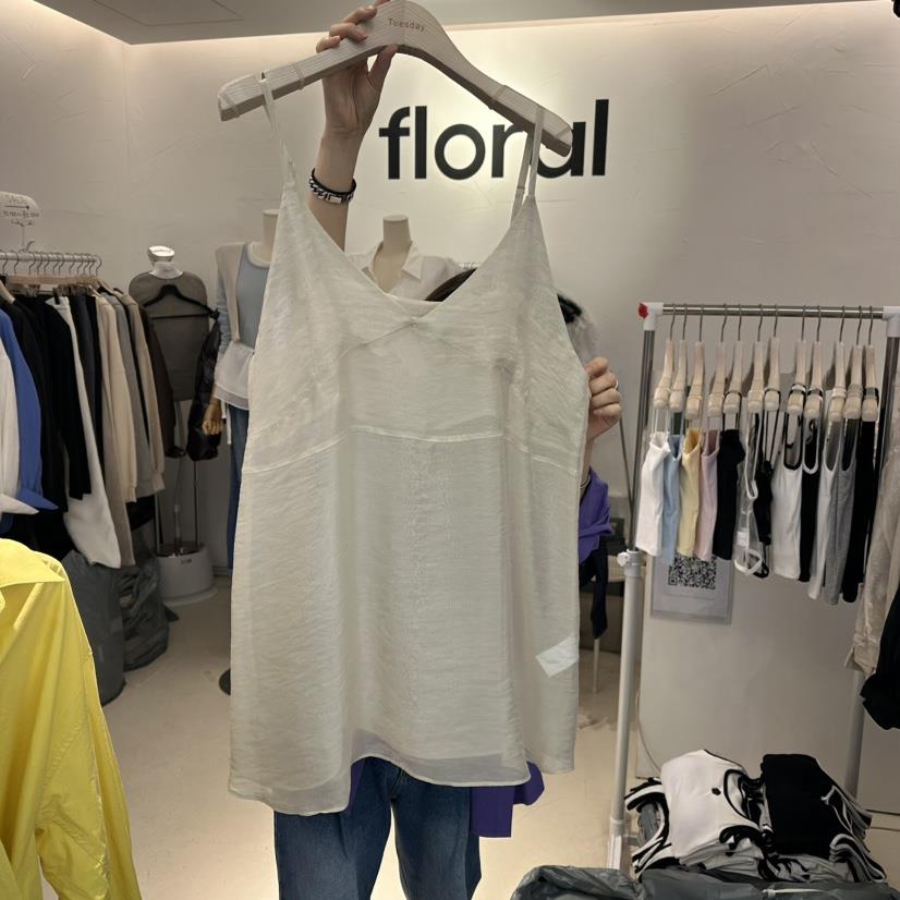 FLORAL韓國直郵㊣女裝新品25春夏休閑時尚人氣職業吊帶背心FLORAL吊帶/背心