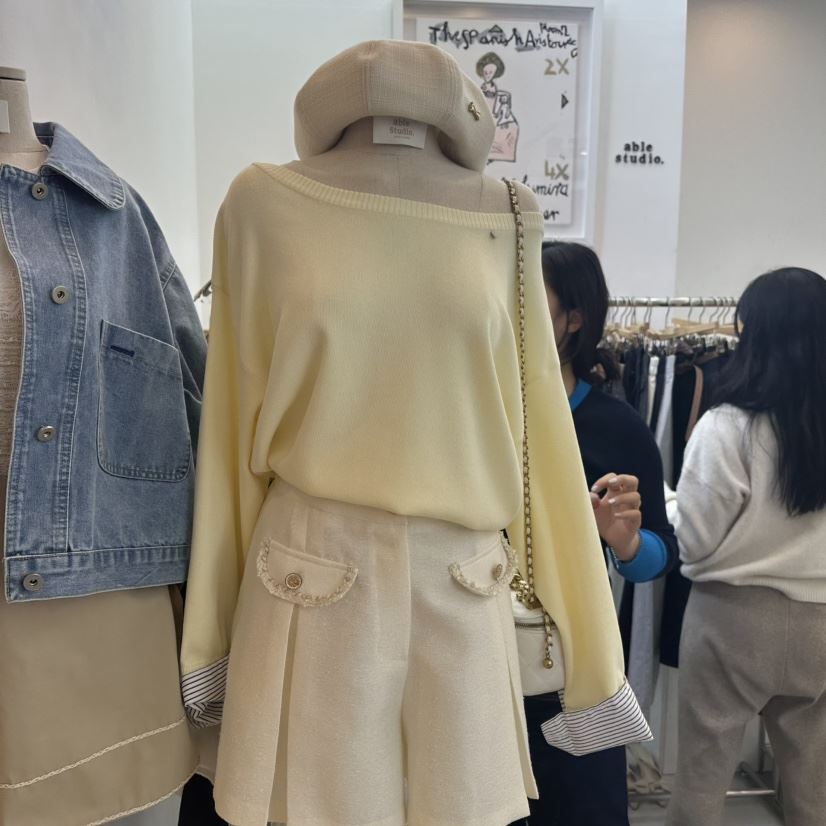 ABLESTUDIO直郵韓國代購㊣女裝新品休閑職業25春夏人氣針織衫ABLE STUDIO針織衫