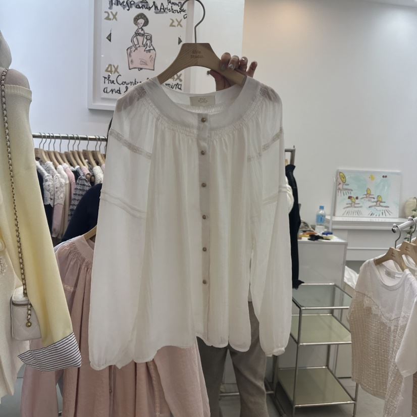 ABLESTUDIO韓國直郵㊣東大門實拍女裝新品職業人氣襯衫蕾絲衫ABLE STUDIO襯衫/蕾絲衫