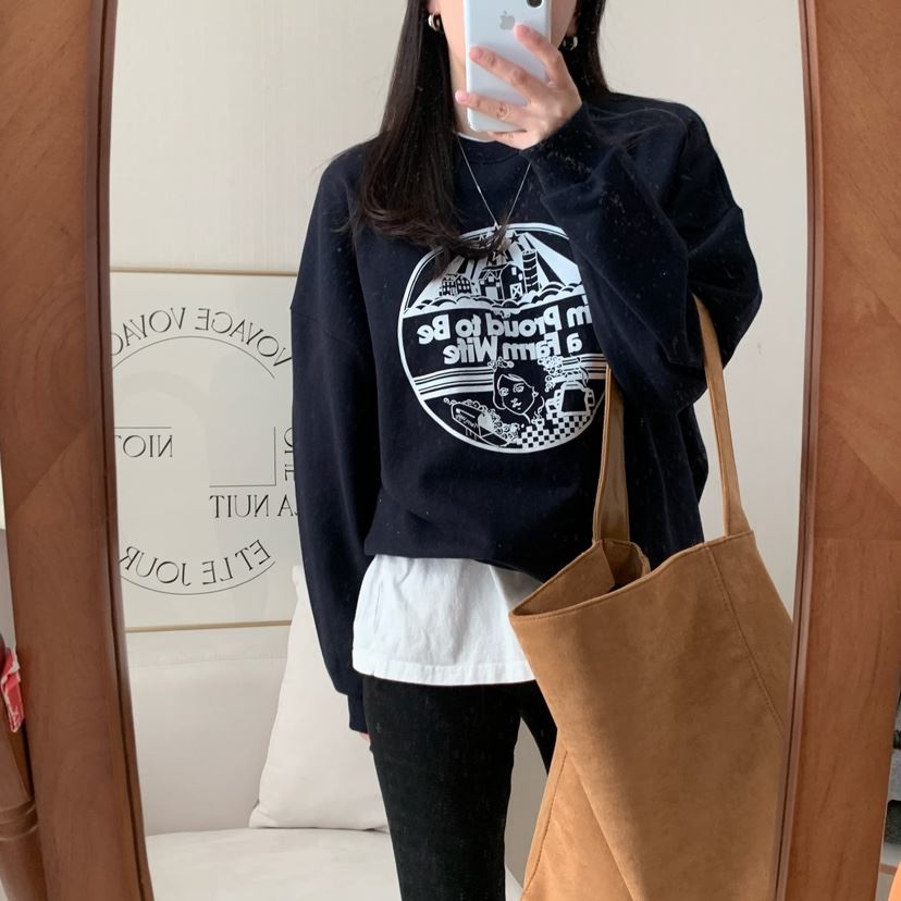FROMJINI韓國直郵㊣女裝新品休閑人氣時尚熱賣25春夏職業衛衣FROMJINI衛衣
