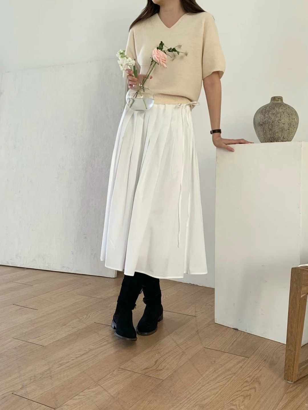 POMELO東大門實拍女士新品休閑25春夏人氣熱賣真品時尚長裙POMELO長裙