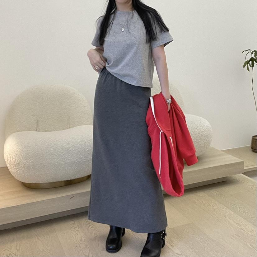 ALLVIBE韓國直郵㊣東大門實拍女裝新款人氣休閑職業熱賣長裙ALLVIBE長裙