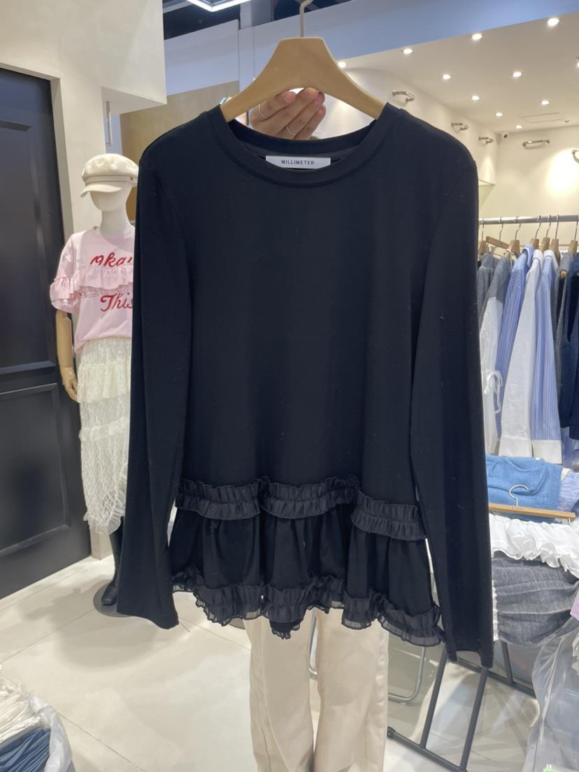 MILLIMETER直郵韓國代購㊣女裝新品25春夏推薦時尚職業長袖T恤MILLIMETER長袖T恤