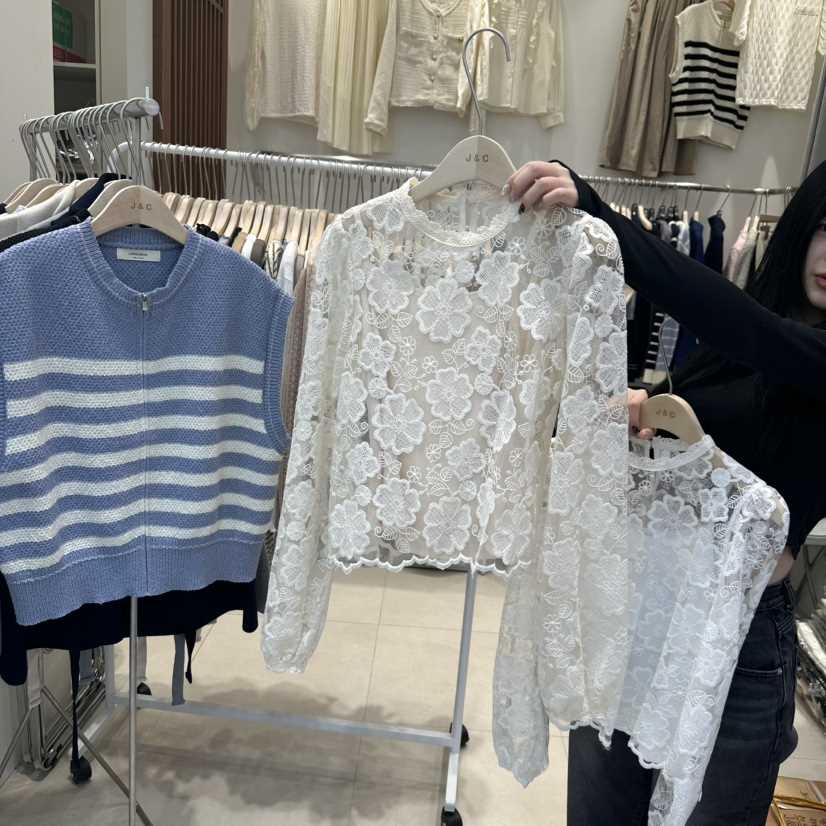 J&amp;C東大門直郵女裝新品休閑真品推薦職業熱賣襯衫蕾絲衫J&C/J.BLANC襯衫/蕾絲衫
