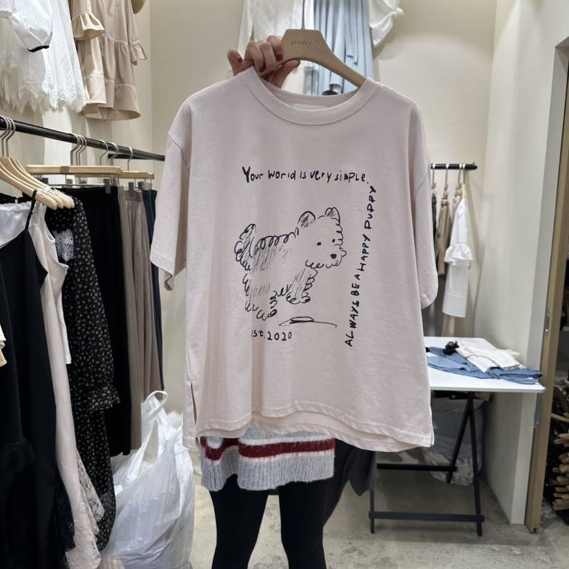 HOLYBANANA東大門直郵女士新品休閑人氣推薦真品熱賣25春夏T恤groovy.H/HOLYBANANAT恤