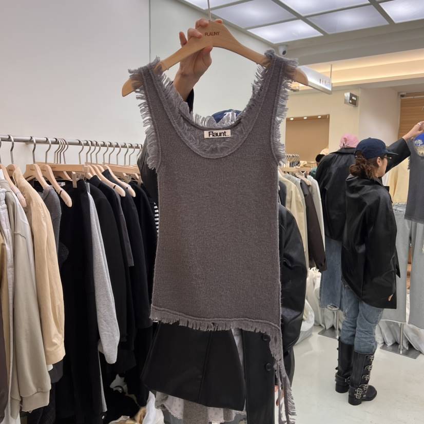 FLAUNT韓國直郵㊣東大門實拍女裝新品25春夏時尚休閑吊帶背心FLAUNT吊帶/背心