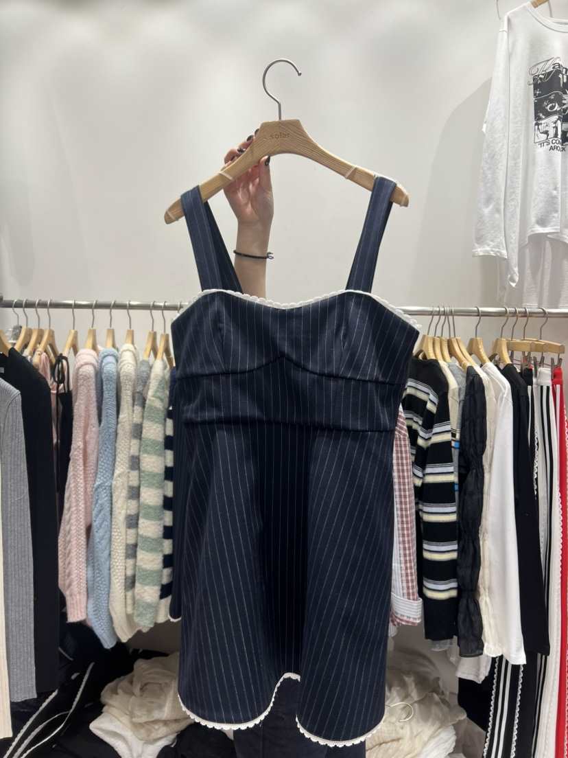 SOLAR東大門代購女裝新品25春夏推薦時尚休閑職業連衣裙蕾絲SOLAR連衣裙