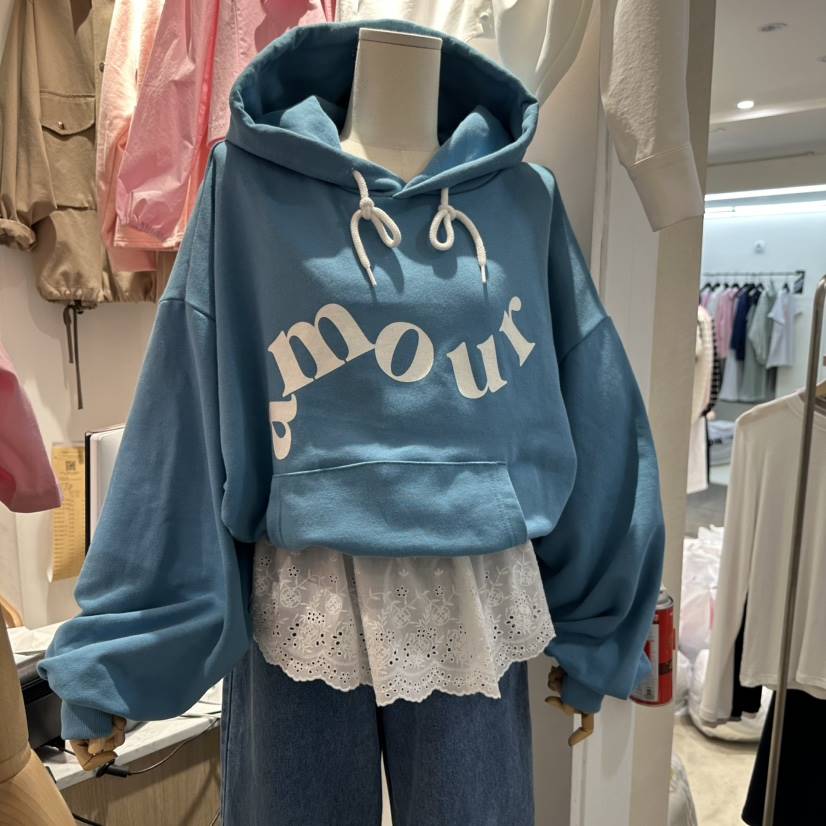 DELLING直郵韓國代購㊣女裝新款人氣職業時尚推薦休閑25春夏衛衣DELLING衛衣