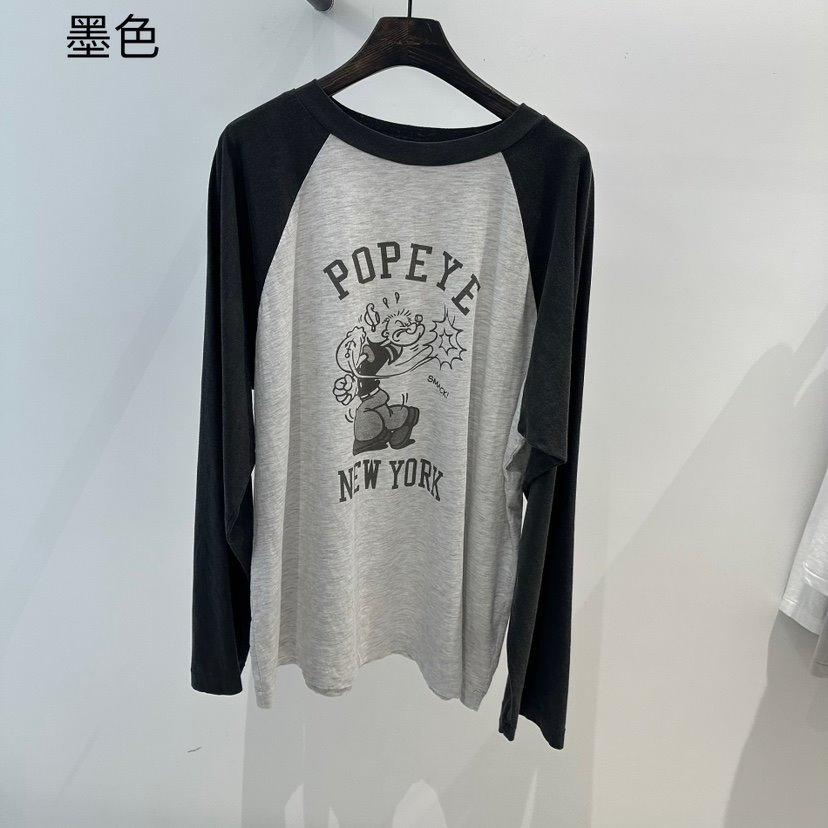 JANE BIRKIN韓國㊣直郵東大門代購女裝新款推薦長袖T恤插肩長款JANE BIRKIN設計師品牌長袖T恤