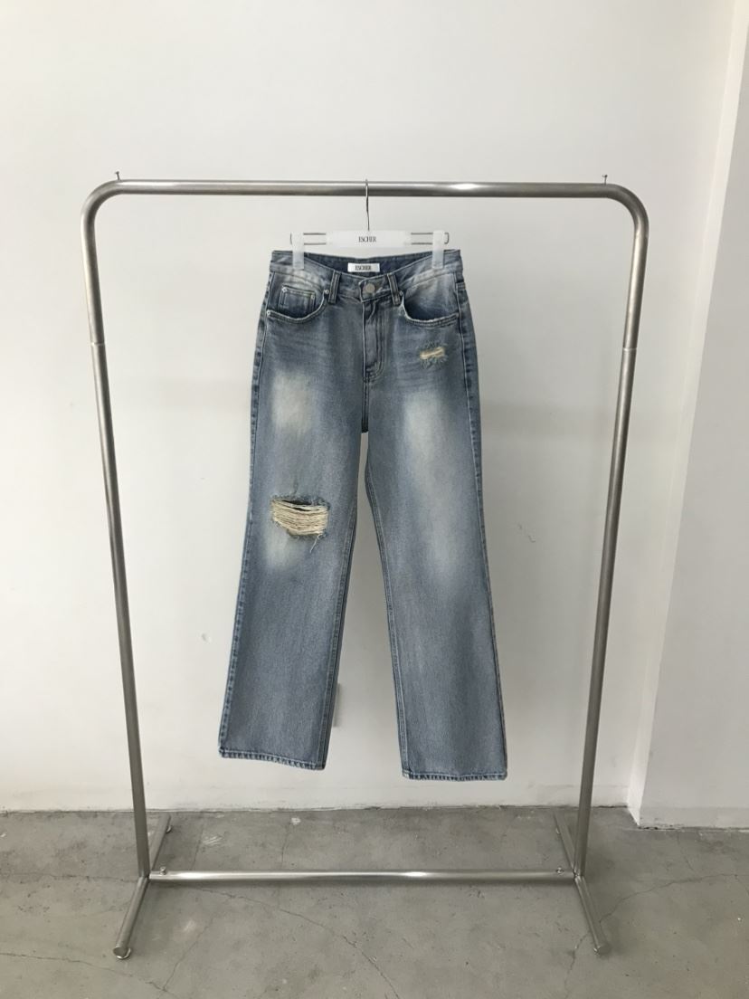 ESCHER直郵韓國代購㊣女裝新款職業熱賣時尚25春夏人氣牛仔褲ESCHER牛仔褲