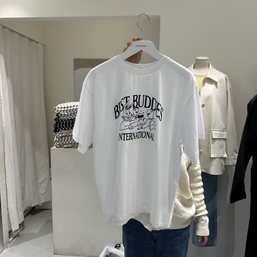 LORING RE I韓國直郵㊣東大門實拍女裝新款時尚25春夏T恤兔子LORING RE-I/BARET恤