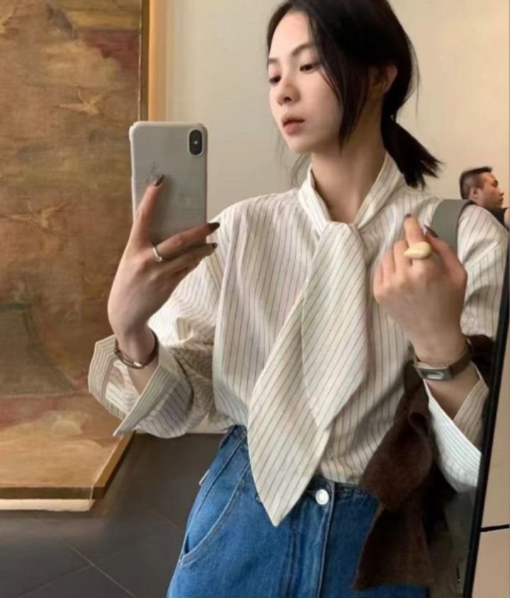 BELLINO293韓國直郵㊣女裝新品熱賣休閑人氣時尚襯衫蕾絲衫BOBBIE DOLL襯衫/蕾絲衫