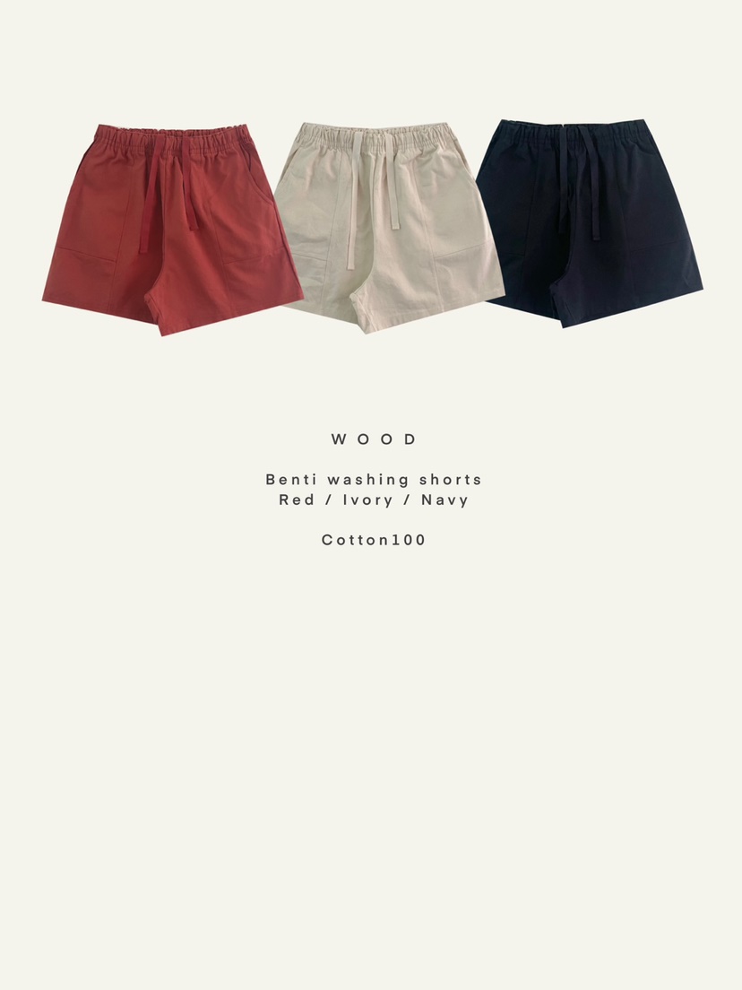 WOOD直郵韓國代購㊣女裝新品休閑25春夏人氣職業熱賣推薦短褲WOOD短褲