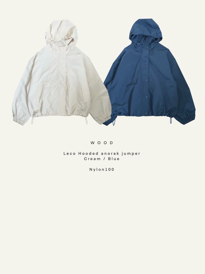 WOOD直郵韓國代購㊣女裝新品25春夏人氣時尚職業休閑夾克連帽WOOD夾克