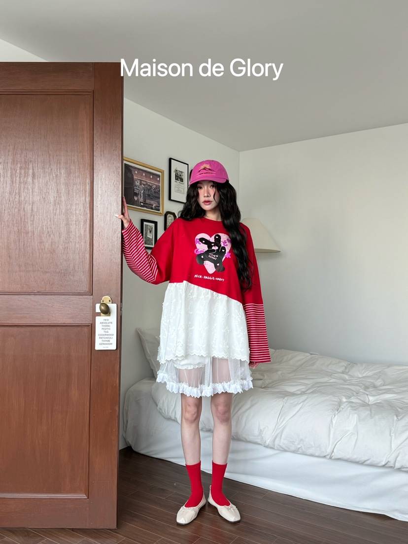 MAISONDEGLORY直郵韓國代購㊣女裝新品人氣熱賣休閑25春夏連衣裙MAISON DE GLORY連衣裙