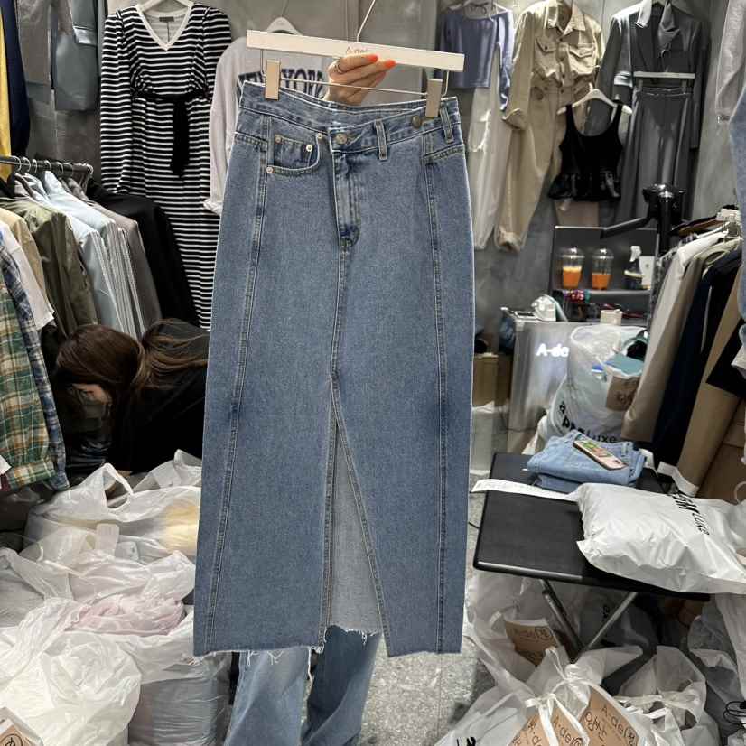 A-DEL直郵韓國代購㊣女裝新品休閑時尚職業熱賣25春夏長裙A-DEL長裙