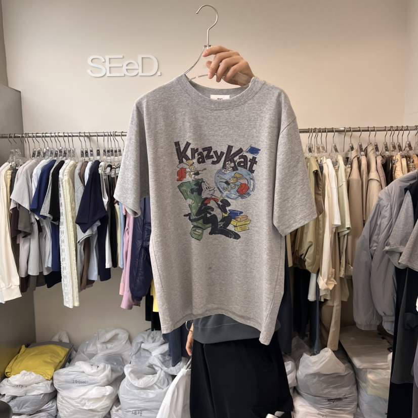 LEESEED-A韓國直郵㊣女裝新品職業熱賣推薦時尚25春夏休閑T恤SEeD/LEESEEDT恤
