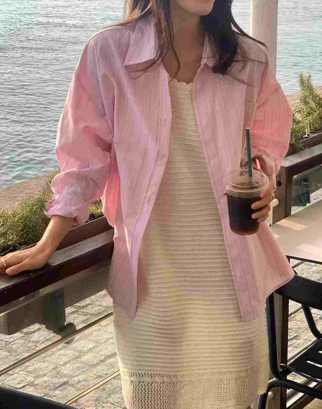 MICO-미코-T韓國直郵㊣東大門實拍女裝新款25春夏襯衫蕾絲衫ALL OVER襯衫/蕾絲衫