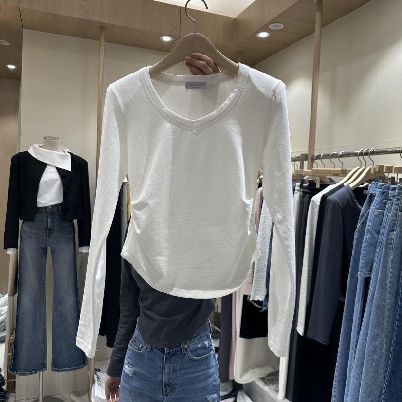 VINTAGE VIBE東大門代購女裝新品25春夏熱賣推薦職業長袖T恤VINTAGE VIBE長袖T恤