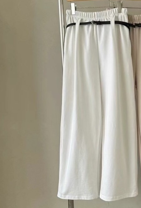 LAKE-A東大門實拍女士新品熱賣時尚25春夏真品休閑褲含腰帶Lake side休閑褲