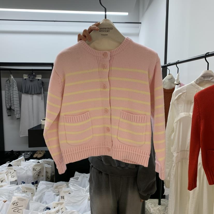 UNANSWERED-MYSTERY韓國直郵女士新品休閑職業真品毛衣開衫UNANSWERED/MYSTERY毛衣